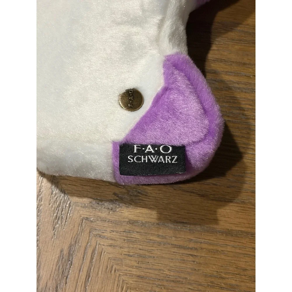 FAO Schwarz Cliqs Plush Video Game Controller Crossbody Handbag Purple White NWT